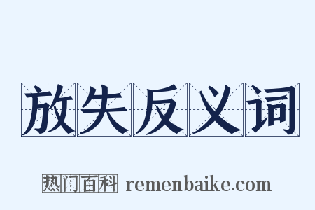 放失反义词是什么意思的图片